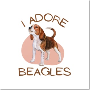 I Adore Beagles Posters and Art